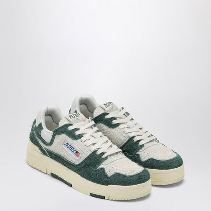 White/bottle Green Suede And Mesh CLC Sneakers