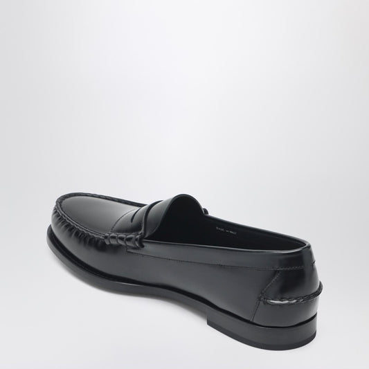 Classic black leather loafer
