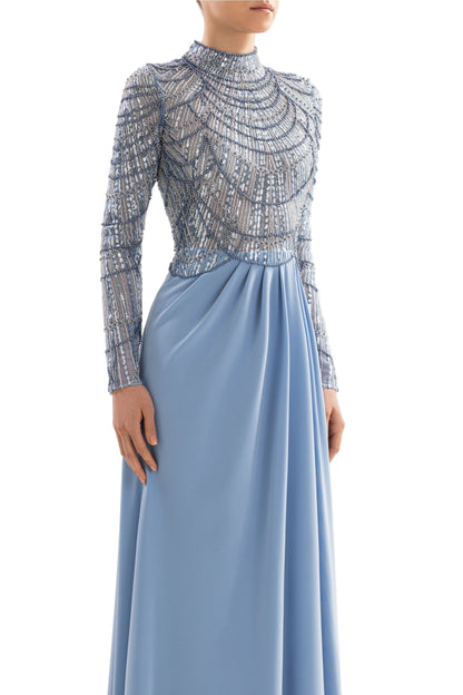 beaded dressrtwfw24-13blue40