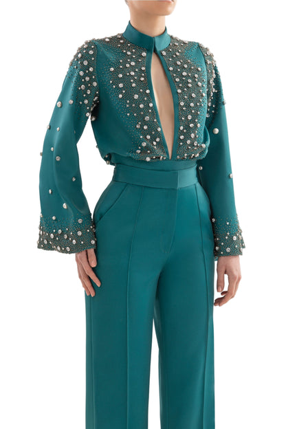 beaded bodysuitrtwfw24-tp-17green42
