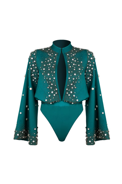 beaded bodysuitrtwfw24-tp-17green38