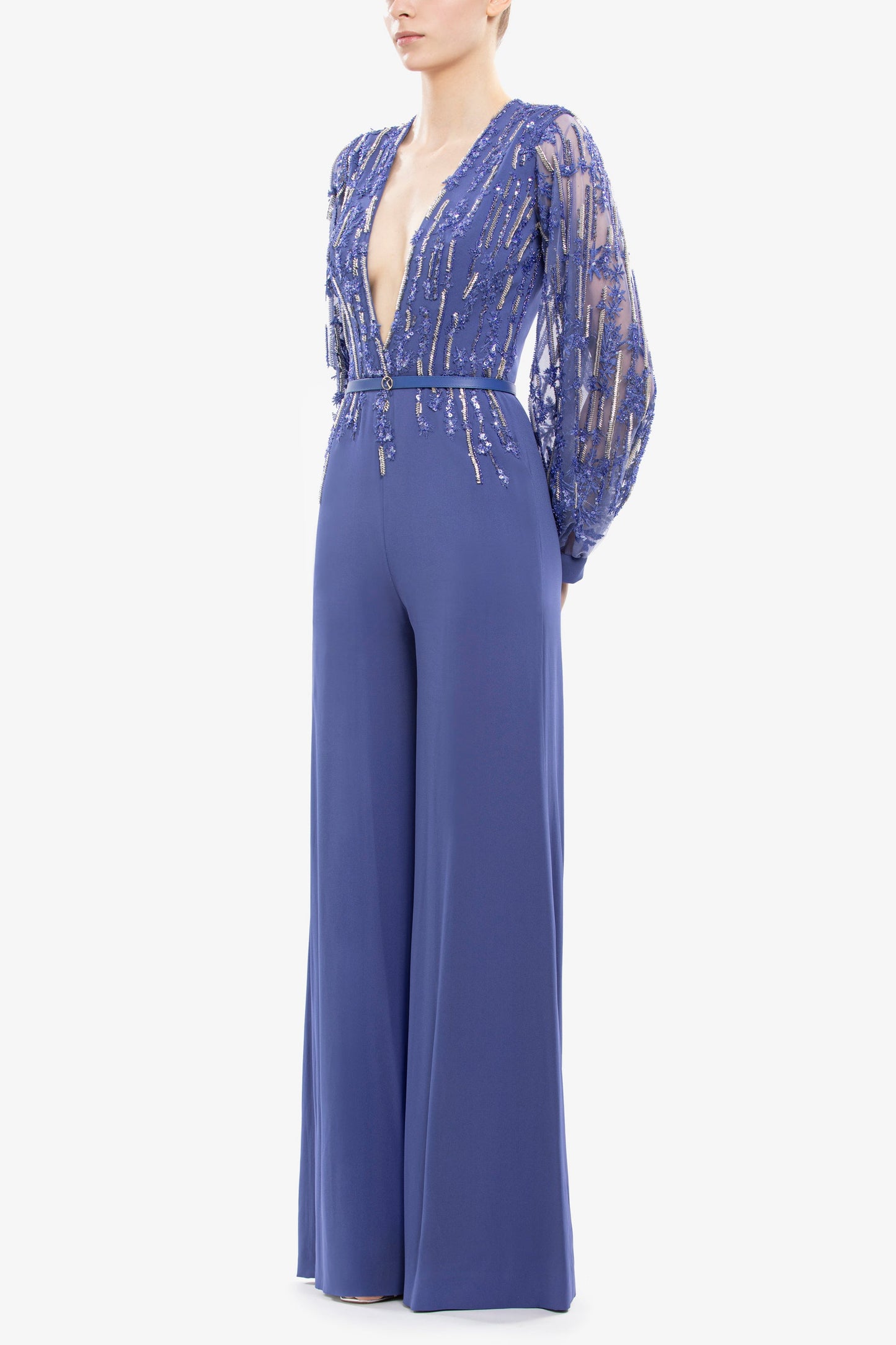 Crepe Beaded Jumpsuit