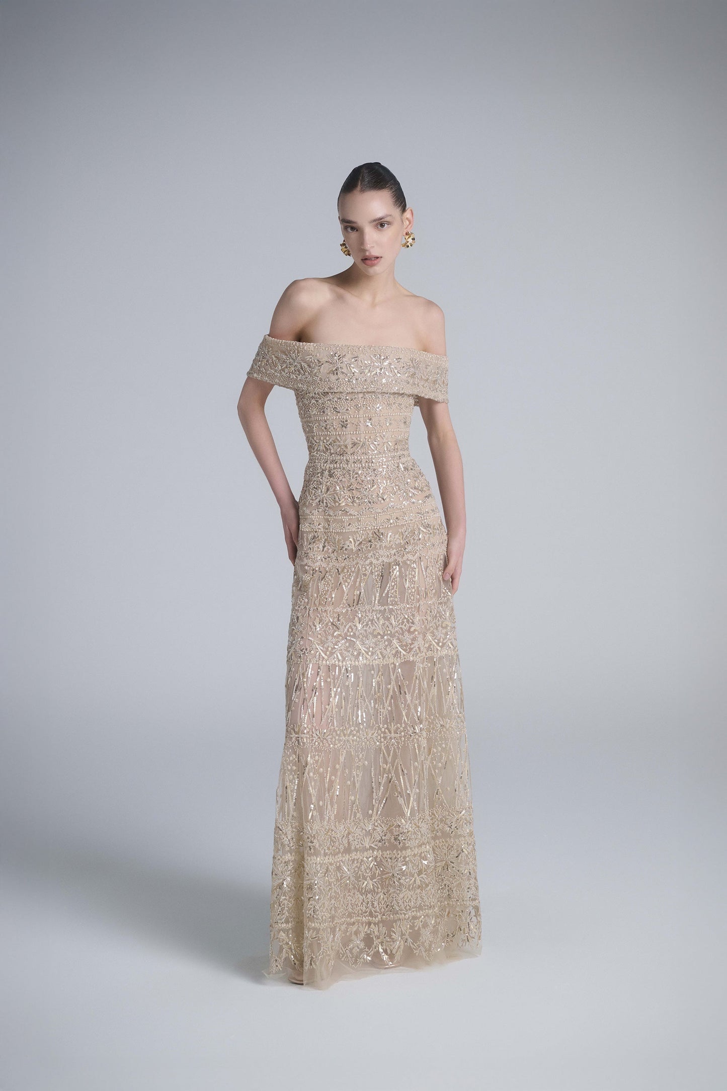 Beaded Tulle Dress
