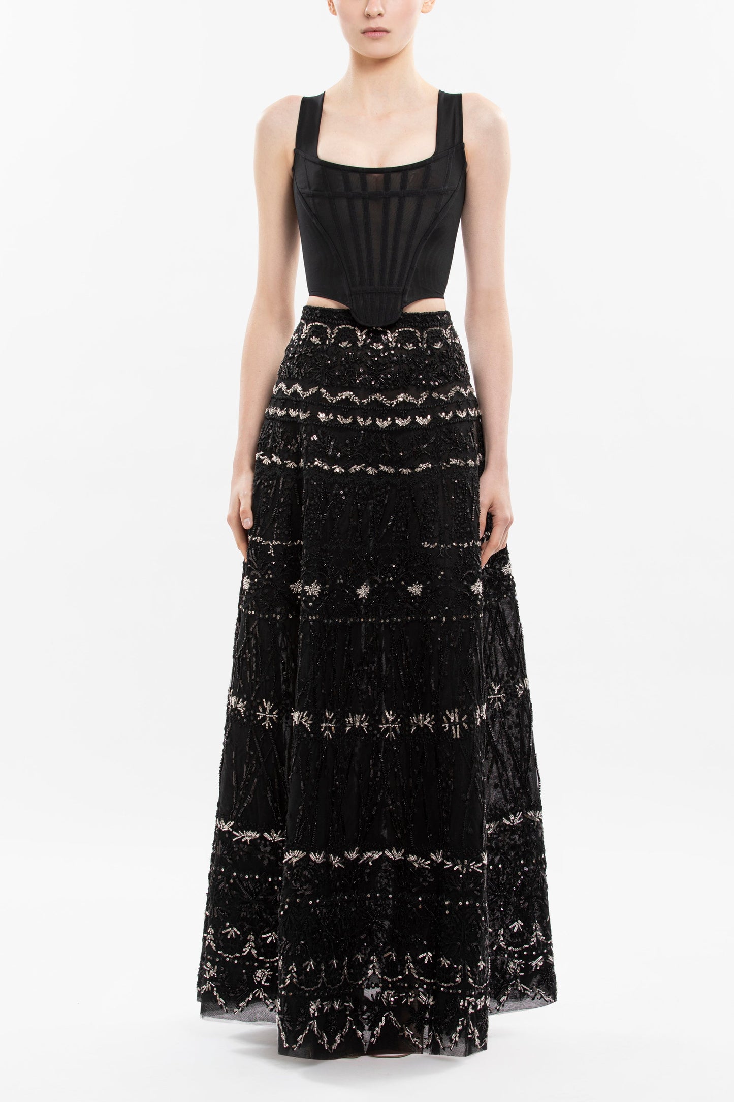 Corset with Beaded Skirt