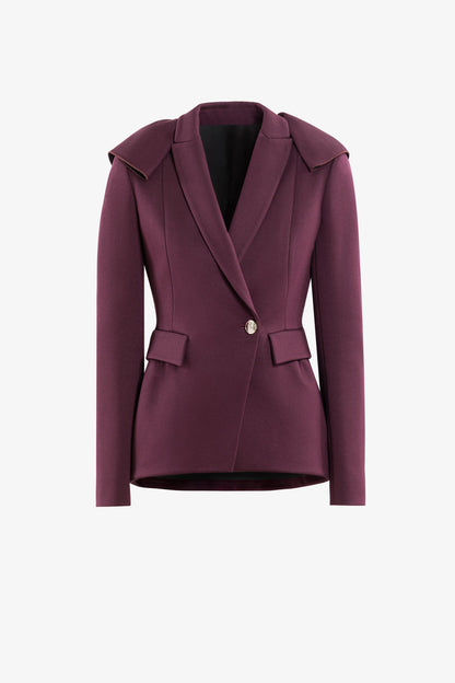 Ruffled tailored jacket