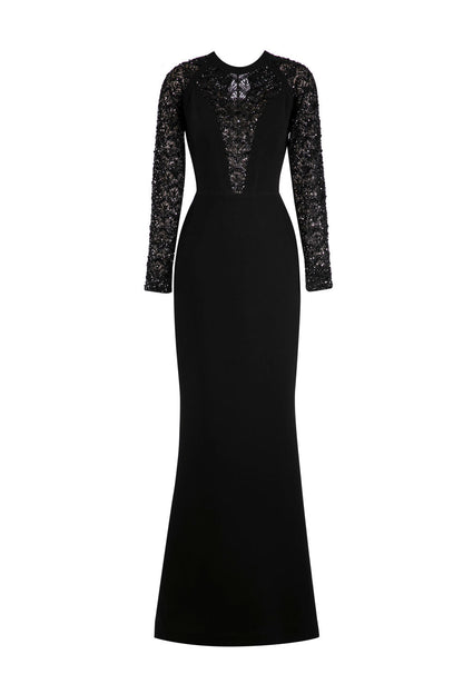 beaded long crepe dress-rtwss23-37offwhite34