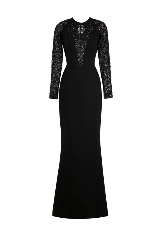 beaded long crepe dress-rtwss23-37offwhite34