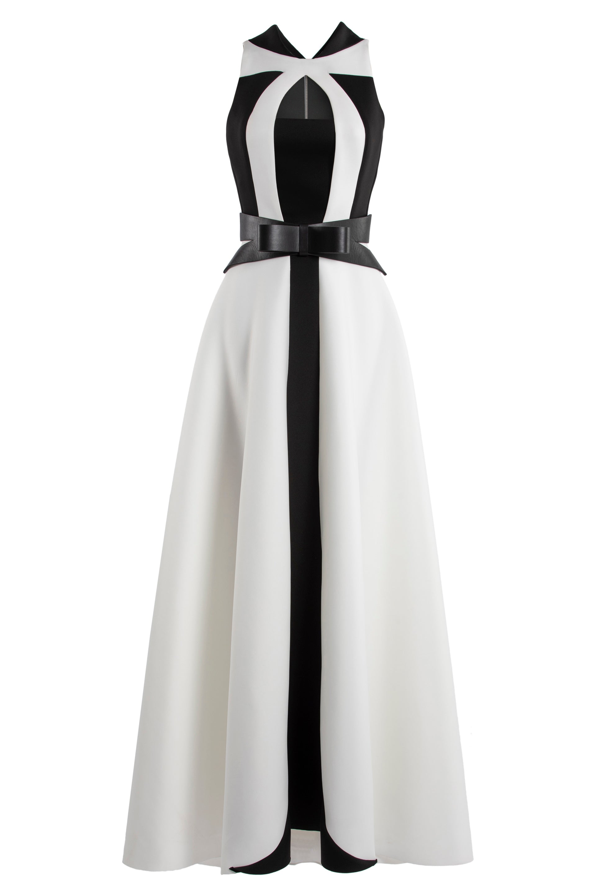 neoprene-dress-with-contrasting-cuts-rtwss24-2