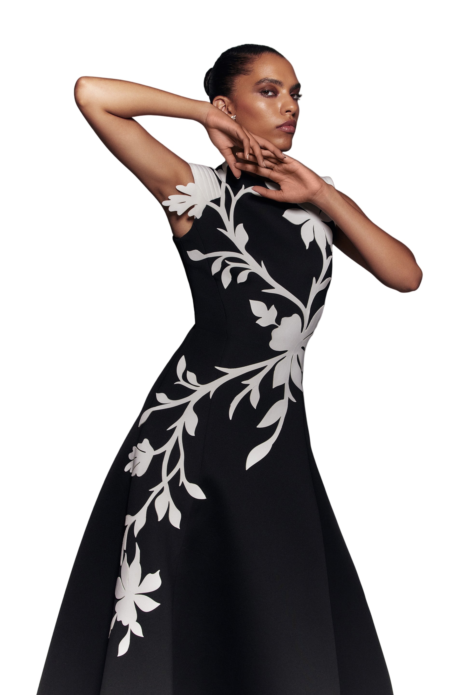 neoprene-dress-with-floral--embroidery-rtwss24-6