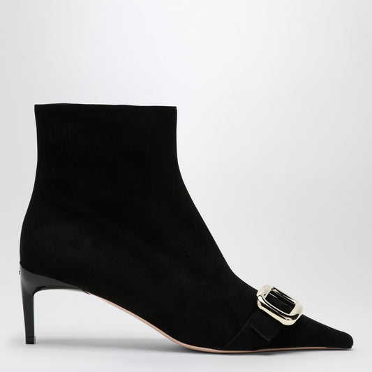Black Viv Canard Suede Ankle Boots