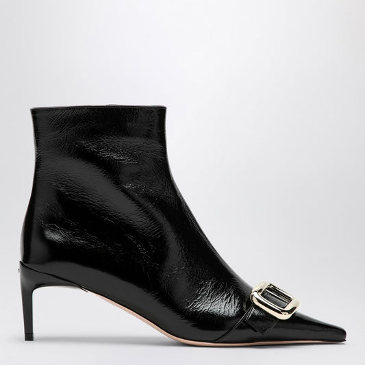 Black Viv Canard Leather Ankle Boots