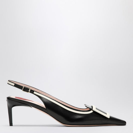 Viv' Canard leather slingback décolleté