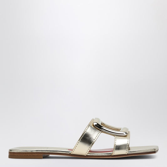 Belle Vivier Gold Slipper