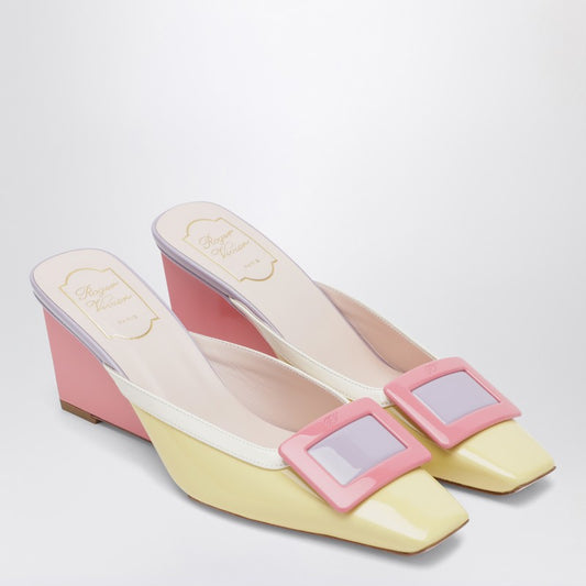 Belle Vivier Wedge mules in patent leather