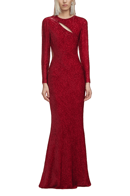 RED FIL COUPÉ MAXI DRESS