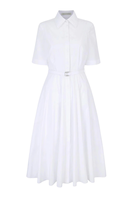 RUBIE DRESS IN WHITE COTTON