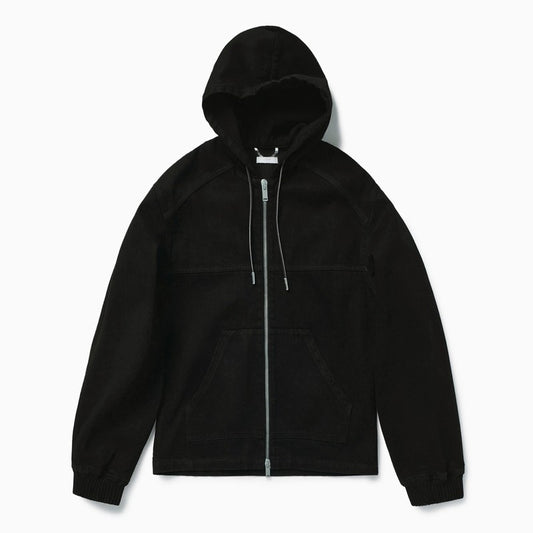 Black Denim Zip Hoodie