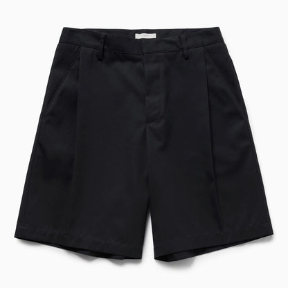 Dark Blue Pleated Shorts