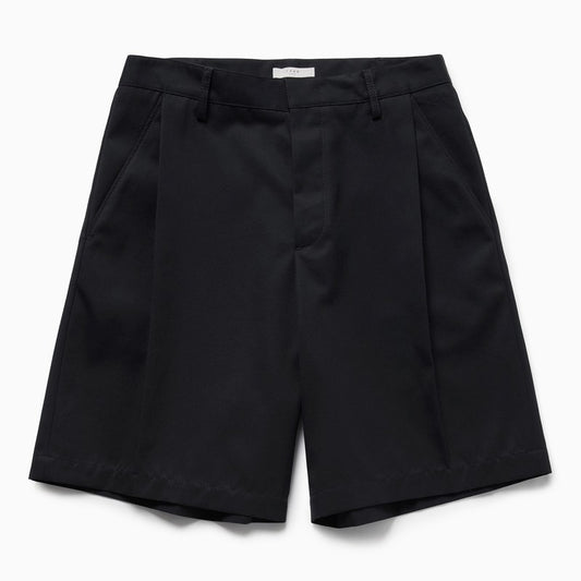Dark Blue Pleated Shorts