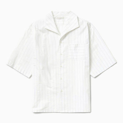 Wihite Striped Bowling Shirt