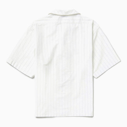 Wihite Striped Bowling Shirt
