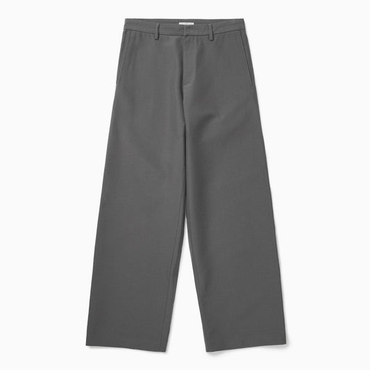 Curved Flared Pants Dark Grey