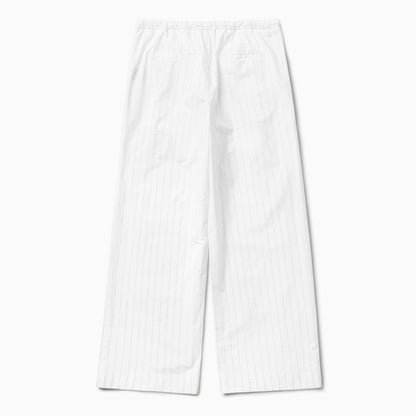 White Striped Boxy Pants