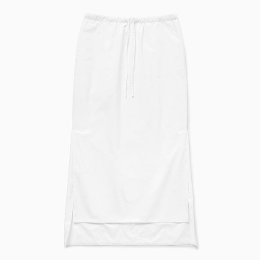 Long Asymmetric Skirt White