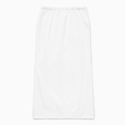 Long Asymmetric Skirt White