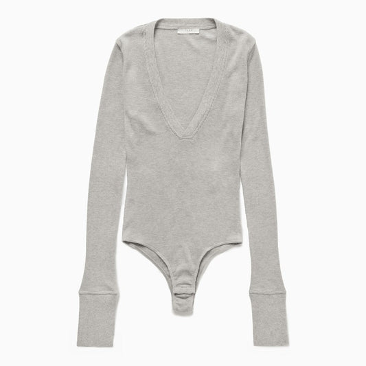 Light Grey Waffle Body V-neck
