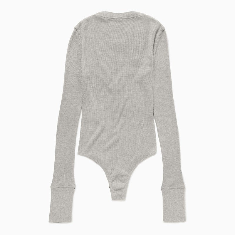 Light Grey Waffle Body V-neck