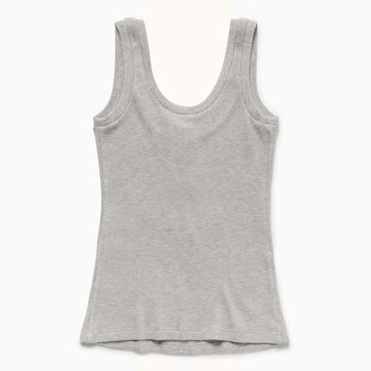 Light Grey Waffle Tank Top