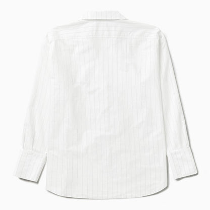 Striped L/s Shirt Dress White