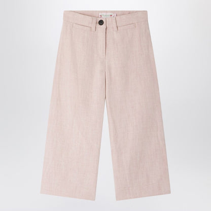 Gersande Trousers In Pink Linen Blend