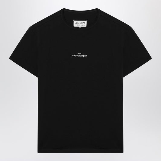 Black T-shirt with distorted logo