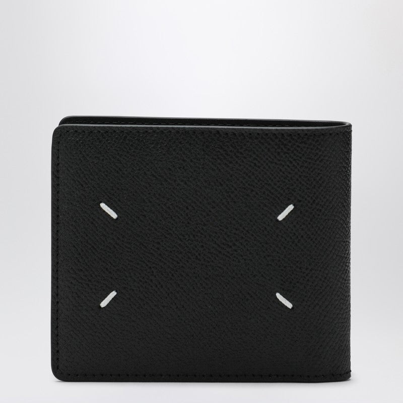 Black bi-fold leather wallet