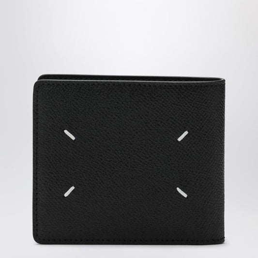 Black bi-fold leather wallet