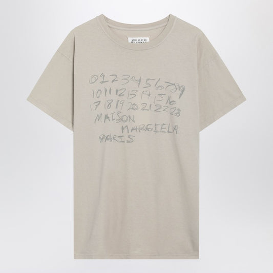Numeric sand-coloured cotton T-shirt