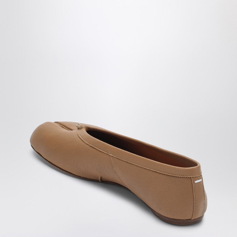 Tabi New beige leather ballet flats
