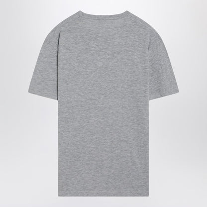 Grey Mélange T-shirt With Logo Print
