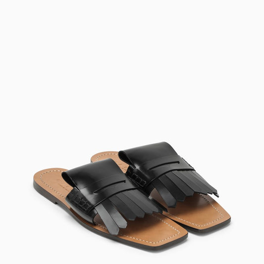 Black leather Bambi sandal