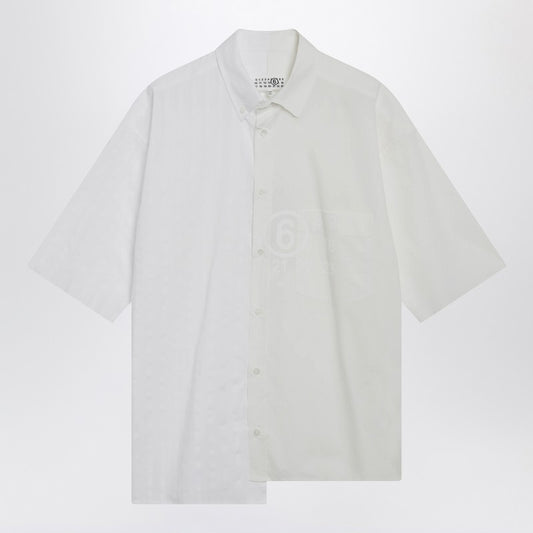 Two-tone cotton poplin shirt