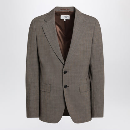 Single-breasted Jacket Brown In Wool Blend