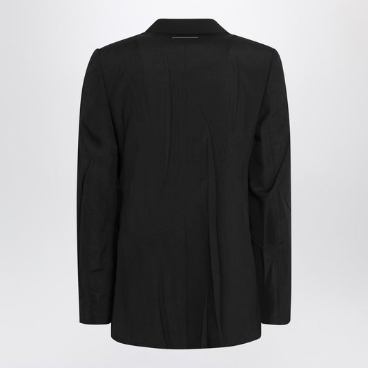 Black wool-blend jacket