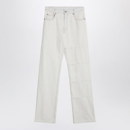 White Jeans With Patches