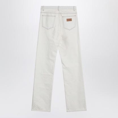 White Jeans With Patches