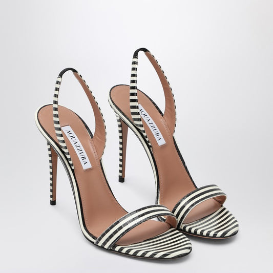 So Nude 105 White And Black Sandals