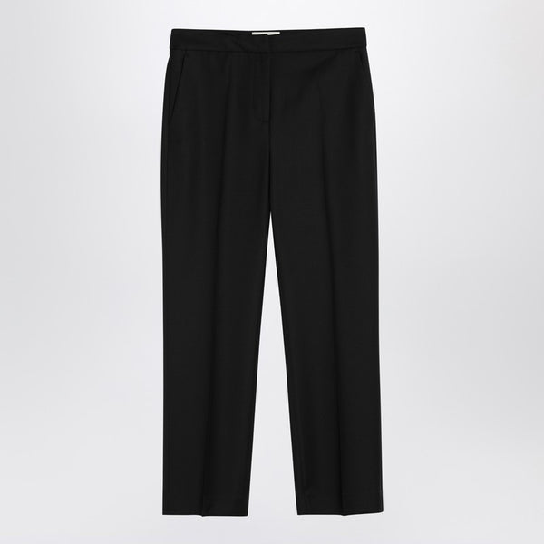 Black Flared Trousers In Wool