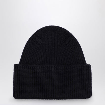 Navy Blue Wool And Cashmere Beanie
