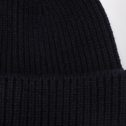 Navy Blue Wool And Cashmere Beanie